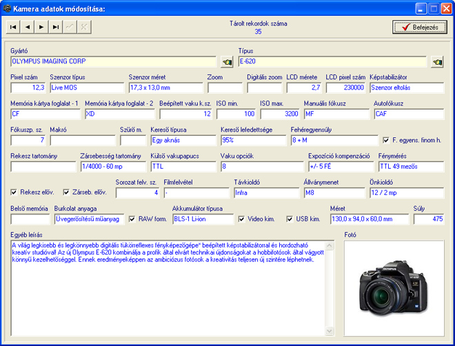 FotoT�r - Fot� adatok csoportos felv�tele