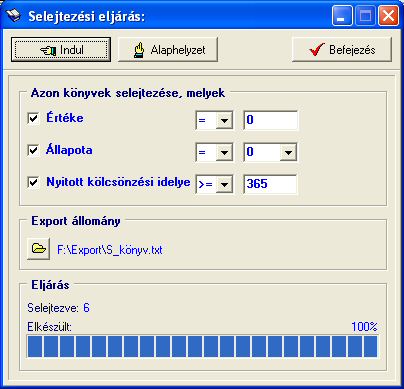 H�zi K�nyvt�r - K�nyvek selejtez�se