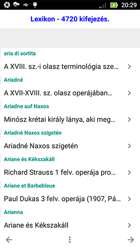 Opera lexikon - android